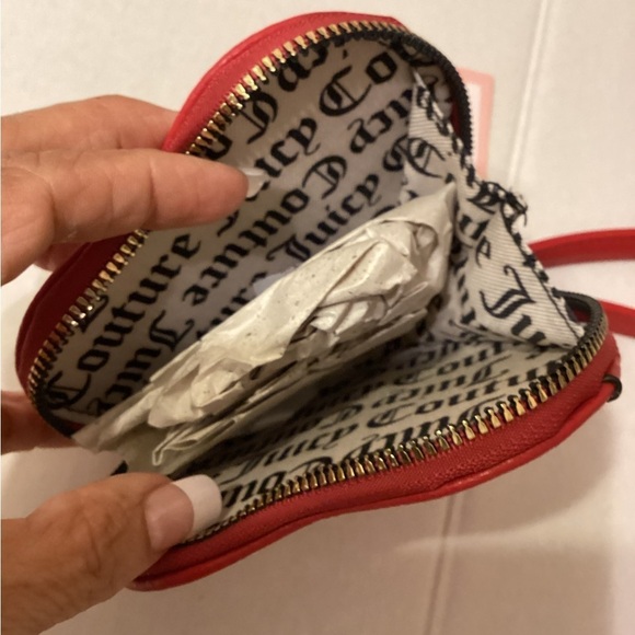 Juicy Couture Red Coin Purse With Gold Logo NWT - Picture 3 of 6